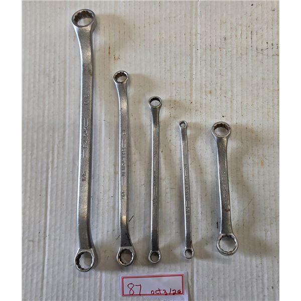 (5) Craftsman Box End Wrenches