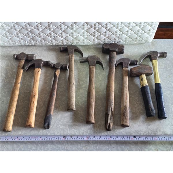 Assorted Hammer Lot inc. Ball Peen, Sledge, etc.
