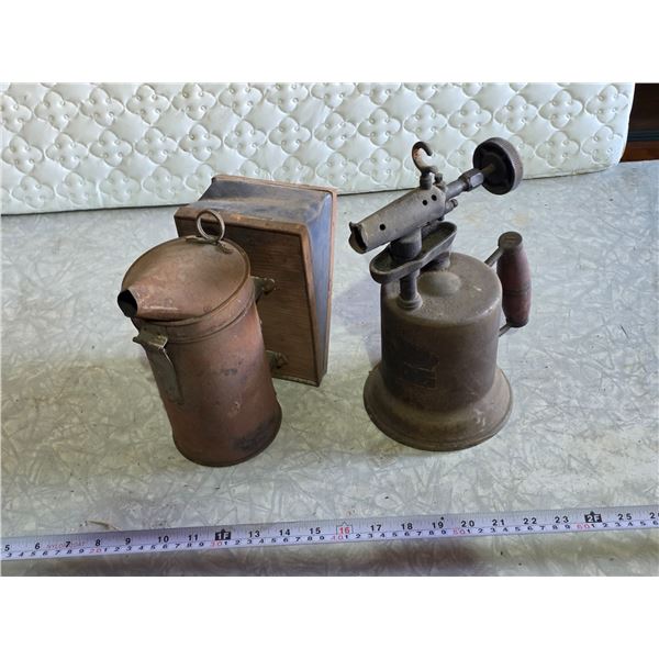 Antique Blowtorch & Beekeeping Smoker