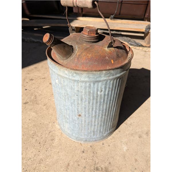 Vintage galvanized gas can- 2 gallon