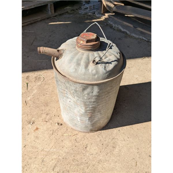 Vintage galvanized gas can- 2 gallon