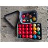 Image 1 : Assorted Billiard Balls w/ Triangle