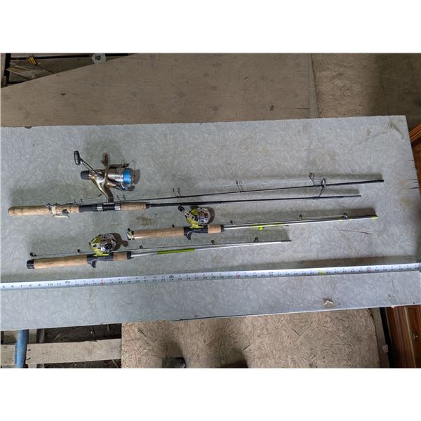 (3) Fishing Rods & Reels