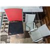 Image 1 : (3) Metal Framed Chairs & Gel Cushion – (1) Office Chair, (2) Kids Chairs