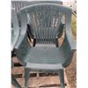 Image 2 : Set of (4) Plastic Patio/Deck Chairs