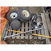 Image 1 : Mixed Pallet Lot – Trailer/Implement Tires, Shop Broom, etc.