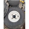 Image 5 : Mixed Pallet Lot – Trailer/Implement Tires, Shop Broom, etc.