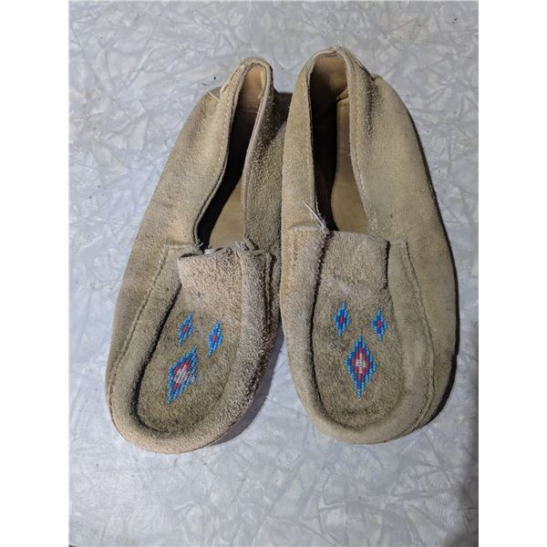 Authentic Leather Moccasins – 11.5” Heel to Toe
