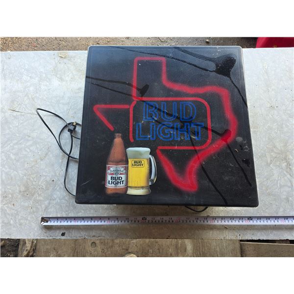 Budlight - light up sign- 18" by 18"
