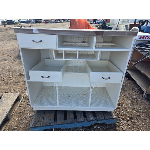 Corner bar on wheels- 48" by 24" by 42"H