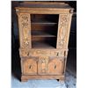 Image 1 : Vintage Wood Display Cabinet – 38”x 15”x 62”H