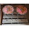 Image 1 : (2) Stained Glass Stools – 12”diam. x 21”H