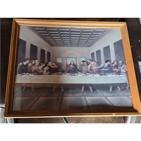 Framed last Supper Picture, 18”x 22”