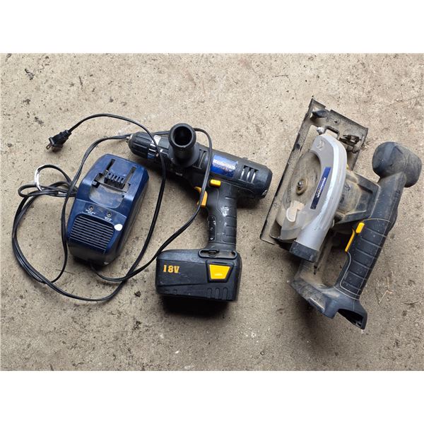 Mastercraft Circular Saw, Drill, Battery, & Charger