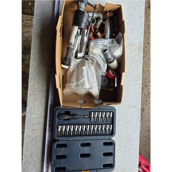 Socket set and plumbing hardware