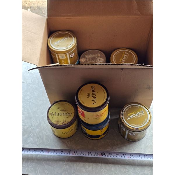 Lot of vintage tobacco tins