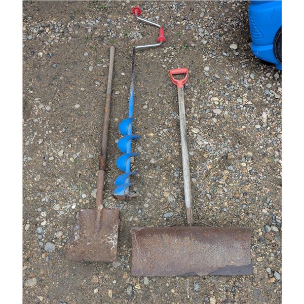 Ice Auger, Snow Shovel, Square Shovel