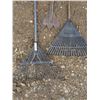 Image 2 : (2) Leaf Rakes, Vintage Hay Knife