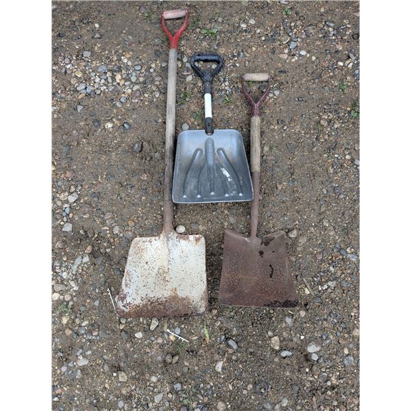 (2) Metal Square Shovels, Emergency Compact Show Shovel
