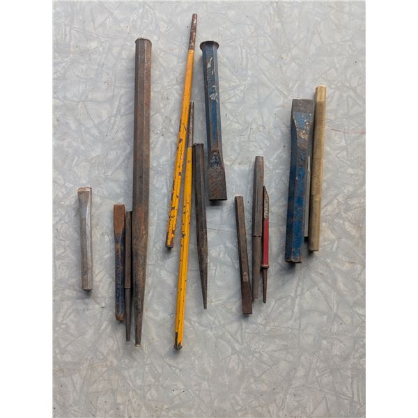 Assorted Metal Punches and Chisels