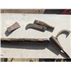 Image 1 : Vintage Logging Tool Lot – Cant Hook, Brush Axe Head, Axe Head