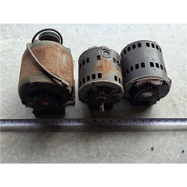3 electric motors- 1/3 and 1/4hp