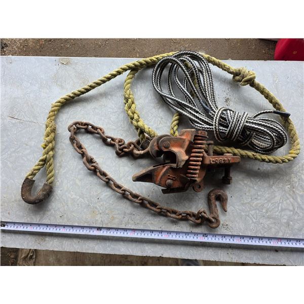 Pinel hitch with rope