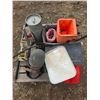 Image 1 : Pallet of misc items, sifts, gas can