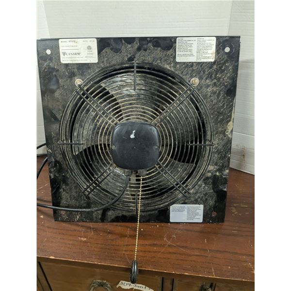 In-Wall Industrial Exhaust Fan for 2x4 walls – 17”x 17”x 8”