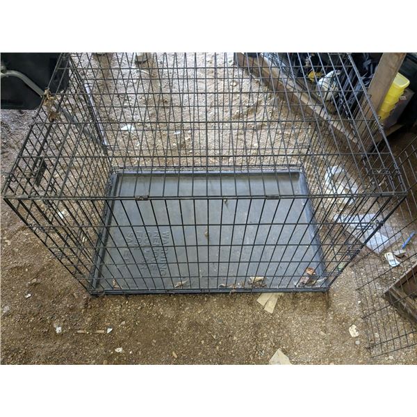 XXL Folding Dog Kennel w/ Divider – 29”x 42”x 32”h