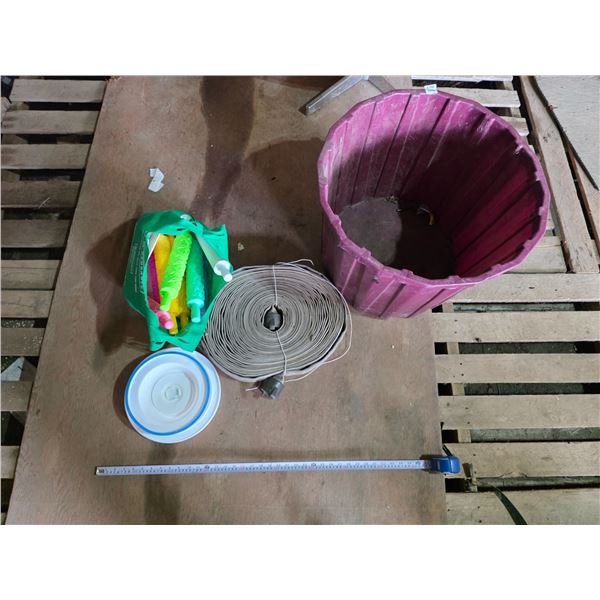 Fire hose and misc items