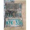 Image 2 : 7 mixed sask license plates
