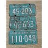 Image 1 : 3- 1969 sask license plates