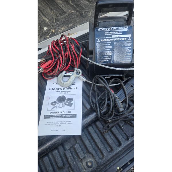 2000lb Certified Electric Winch – Looks to be Unused