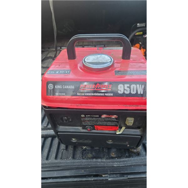 King Canada Power Force 950 Watt Generator – Working