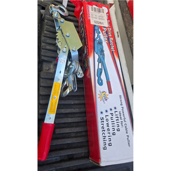 2-Ton Dual Drive Ratchet Puller “Come-A-Long”.  Used Once.
