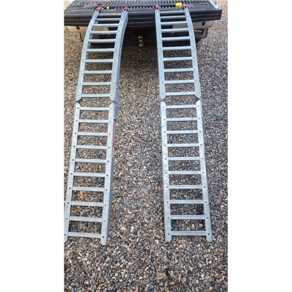 Pair of Folding 7’ Aluminum Loading Ramps.  For Quad or Other Drive on Equipment