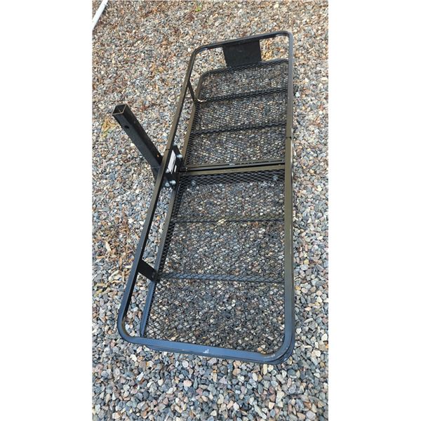RV Fold Up Cargo Carrier.  Fits in Regular Hitch Receiver.  Assembled but never used (sold camper).