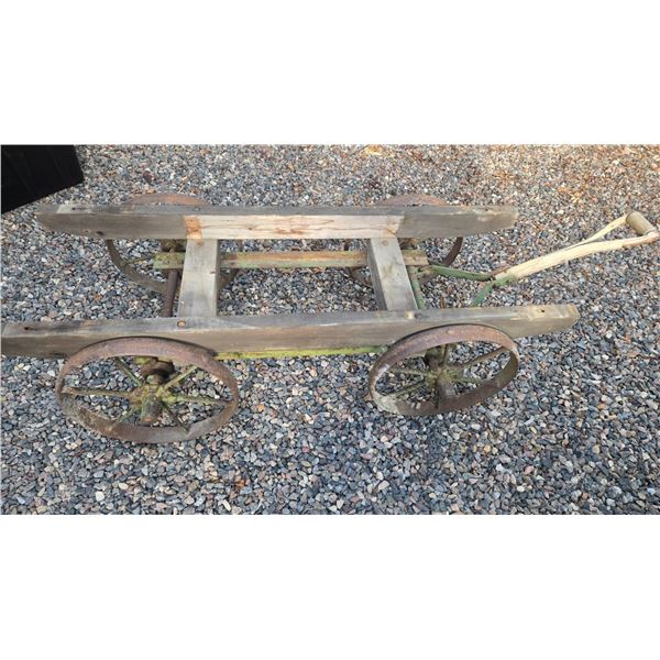 Stationary Engine Pull Cart for 1-3hp Engines.  Marked Massey-Harris