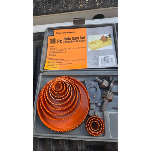 16pc Hole Saw Set (Like New) w/ Older 10pc Set