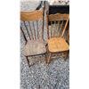 Image 2 : (4) Unmatched Press Back Chairs (One Needs Base Work)