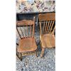 Image 3 : (4) Unmatched Press Back Chairs (One Needs Base Work)