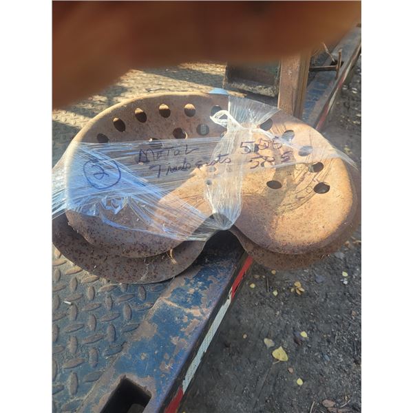 (2) Antique Tractor Seats