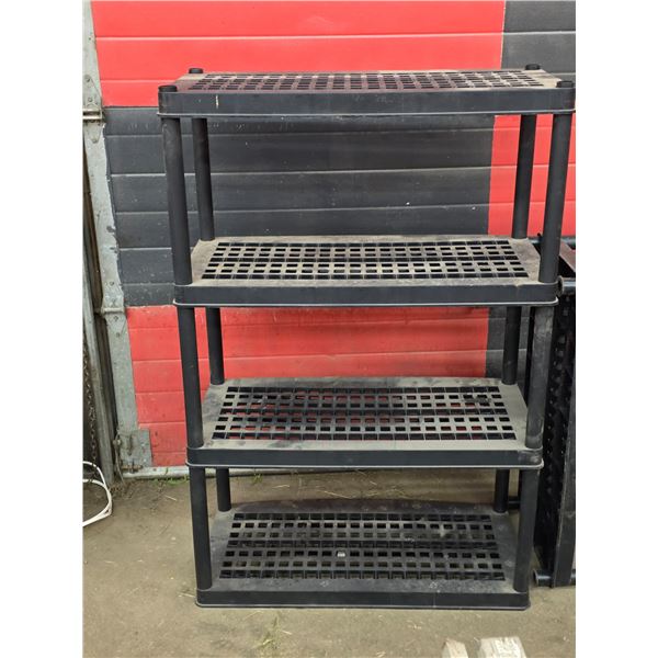*OFFSITE* 4-Tiered Plastic Shelving – 36”x 17”x 59”h **Condition