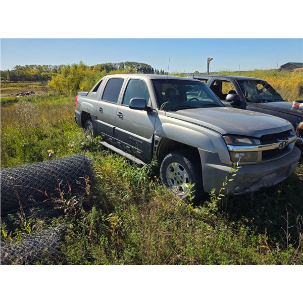 *OFFSITE* 2003, CHEV AVALANCHE 1500 4WD- VIN: 3GNEK13T43G114313- as is