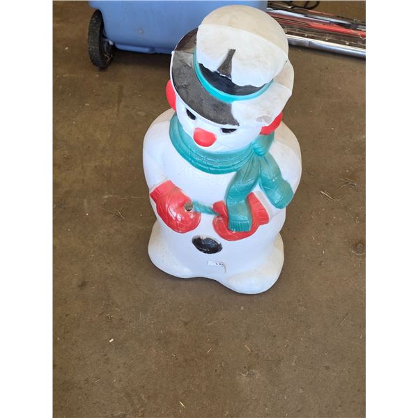 *OFFSITE* Light-Up Snowman Christmas Décor, 30” (Has Crack in Hat)