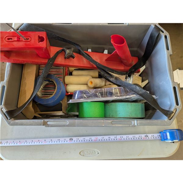 *OFFSITE* Bin of Assorted Painting Supplies