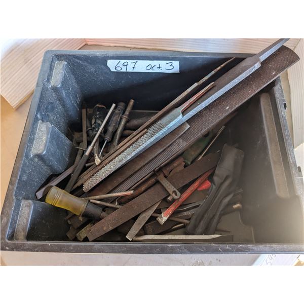 *OFFSITE* Bin of Assorted Tools: Files, Punches, Chisels, etc.