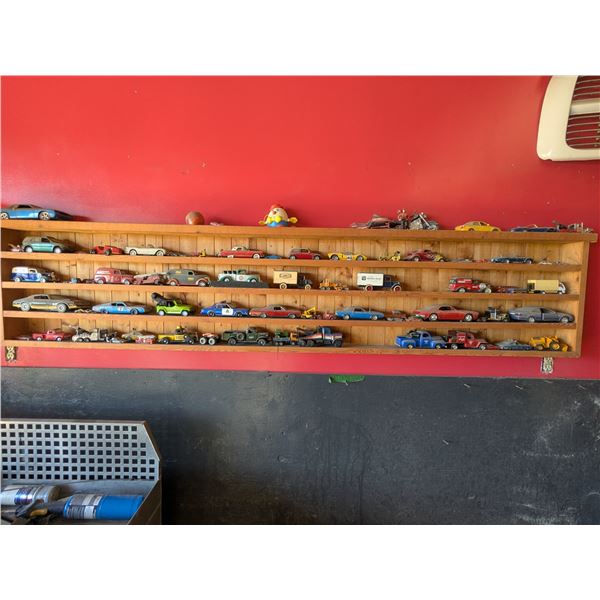 *OFFSITE* Wooden Shelf w/ Toy Car Collection