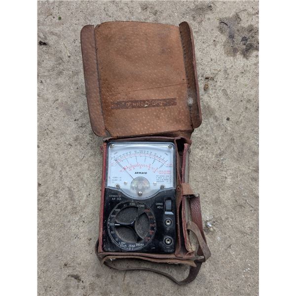 Vintage Armaco Multimeter w/ Leather Pouch